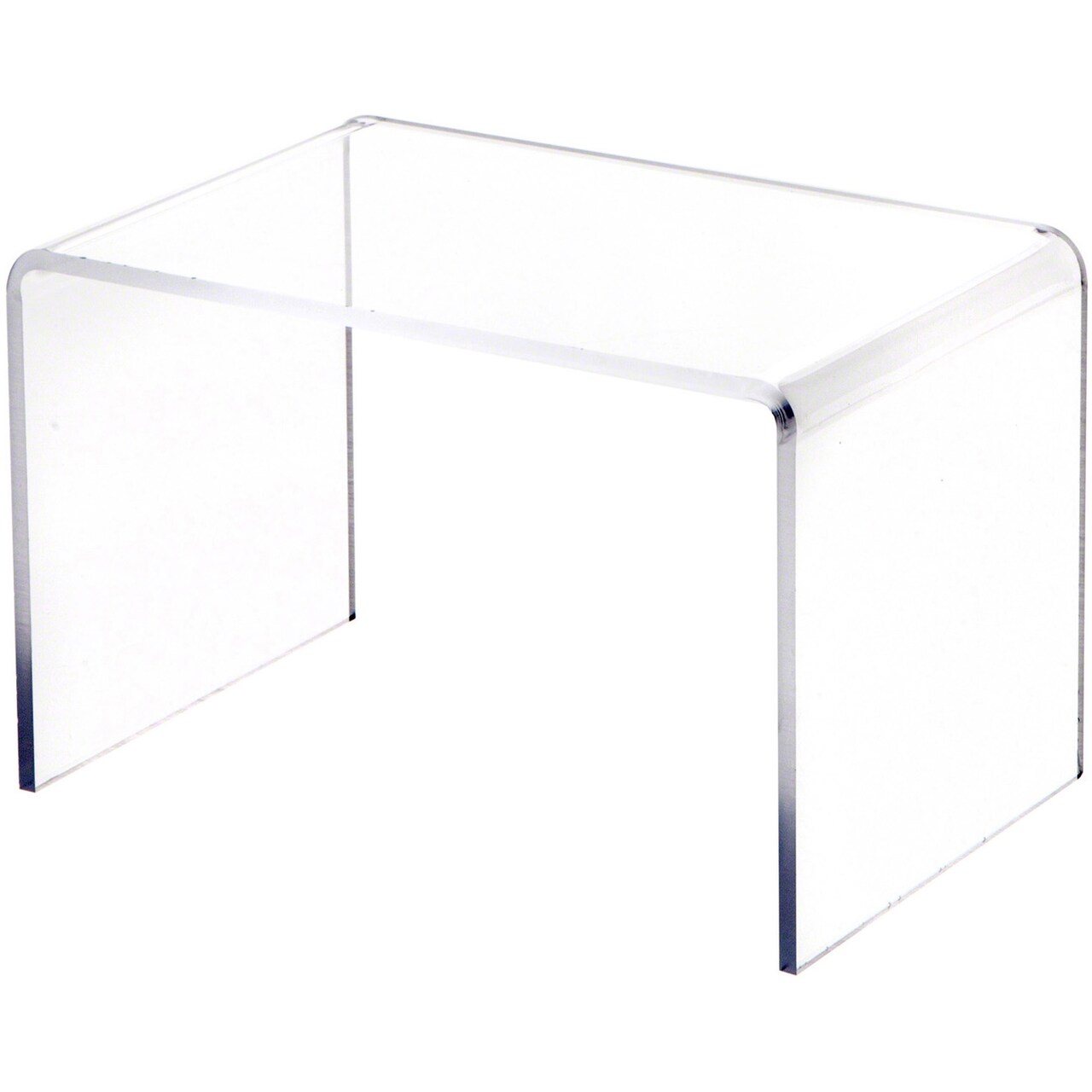 Plymor Clear Acrylic Small Rectangular Display Riser, 5" H x 7.5" W x 5" D (3/16" thick)